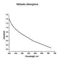 Figure 1 - Absorption spectrum typical for melanin.